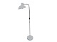 White Kaiser Dell Idell floor lamp with black wire.Produced at Fritz Hansen.Adjustable ...