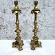 Brass candlesticks with ornaments 33cm high, 10cm wide *Nice condition*