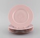 Five Arabia 
plates in pink 
glazed 
porcelain. Mid 
20th century.
Diameter: 17.5 
cm.
In excellent 
...