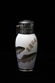 Rare Royal 
Copenhagen 
perfume bottle 
in porcelain 
with a fish 
motif, silver 
rim at the 
bottom ...