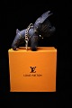 Original Louis Vuitton accessories, bag pendant / keyring in the shape of a small dog with ...