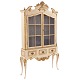 Rococo style display cabinetMarble white decorated with gilt carvingsH: 15cm. W: 120cm. D: 32cm