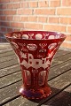 Bohemian glass 
art from around 
1920, Bohemian 
glass in the 
ruby red color 
with cuttings.
Vase, ...
