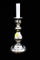 19th century candlestick in pauper's silver / Mercury Glass with fine old patina. Height: 20.5 cm.