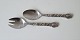 Salad set in 
silver and 
steel decorated 
with baker's 
pretzel 
Stamped the 
three toes 1941 
- FSH ...