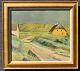 Gross, Einer (1895 - 1962) Denmark: Houses on the West Coast. Oil on canvas. Signed. 65 x 75 ...
