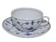 Royal 
Copenhagen Blue 
Fluted Plain, 
chocolate cup 
decorated with 
flower on the 
inside. A ...