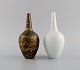 Two Rosenthal porcelain vases. Beautiful marbled gold decoration. 1980s.Measures: 18 x 9 ...