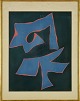 Lithography Passepartout with silver wooden frame. EA, Signed. Dimensions: 62,5 x 79 (49 x ...
