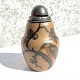 Bornholm 
ceramics, 
Hjorth, Jar 
with glass 
stopper and 
pewter 
mounting, 13cm 
high, 10cm 
wide, ...