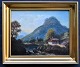 Danish artist (19th century): Landscape from Tyrol. Oil on canvas. Unsigned. 25 x 31 ...
