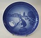 Royal Copenhagen Christmas Plate 2017 Walk at the lake 18 cm In mint and nice conditionDesign ...
