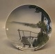 B&G 3892-357-20 Plate: A bridge toward the lake 20 cm Signed IHF Decorative Plate Bing and ...