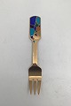 A. Michelsen 
Gilded Sterling 
Silver 
Christmas 
Pastry Fork 
1990
Measures 13cm 
/ 5.12 inch