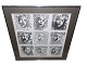 Kurt Trampedach, nine faces.Signed with a penci: "Trampedach 70".The frame measures 55.0 ...