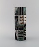Ingrid Atterberg (1920-2008) for Upsala-Ekeby. Rare vase in glazed stoneware 
with hand-painted geometric fields. 1960s.
