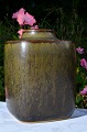 Bing & Grondahl 
 stonware. 
Beautifuld 
vase, 
decoration 
brown and green 
glaze. No. 
7222. Height 
...