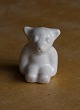 Hjorth bear figurines by L. Hjorth ceramics & pottery, Bornholm.Hjorth bear cub of white glaze ...