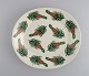 Oval Arabia dish in glazed stoneware with hand-painted fir cones. Finnish design. Dated ...