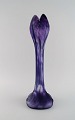 Daum Nancy, France. Large Art Nouveau vase in purple mouth-blown art glass. Organically shaped ...