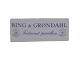 Bing & Grondahl 
dealer sign, 
"Tretårnet 
Porcelæn".
Length 10.2 
cm.
Perfect 
condition.