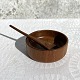 Teak salt bowl 
with spoon, 
7.5cm in 
diameter, 2.5cm 
high *Perfect 
condition*
