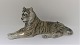 Royal Copenhagen. Porcelain figure. Lying tiger. Model 714. Length 30 cm. (1 quality)