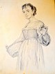 Lund, Carl Emil (1855 - 1928) Denmark: An Italian woman. Signed. Lead. 27 x 20.5 cm.Unframed.