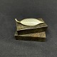 Length 7 cm.Stamped Meka sterling Denmark.Fine gilded brooch from the 1960s with white ...