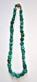 Necklace, turquoise, 20th century. With silver clasp. L.: 38 cm.
