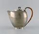 Just Andersen (1884-1943), Denmark. Art deco tin coffee pot with wicker handle. 1940s. Model ...