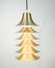 Vintage pendant light in Aluminum with several layers of Danish design from around the ...