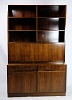 Shelving system with secretary, Model 9, designed by Omann Junior in rosewood of Danish design, ...