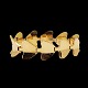 Bent Knudsen; A bracelet in 14k gold, massive #2. Stamped"Denmark Bent K 585 2".L. 17,2 cm. ...