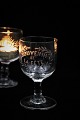 Old French 
Souvenir wine 
glass with 
engraved 
writing 
Souvenir De La 
Fete. H:13 cm. 
Dia.:7,5 ...