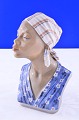 Dahl Jensen porcelain figurine. Bust of african woman, no. 1211. Height 19.5cm. 7 11/16 inches. ...