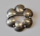 Sterling brooch, N.: E. From, 20th century Denmark. Stamped. Dia. 4 cm.
