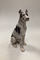 Bing and Grøndahl Figurine of Sitting Grand Danois Dog No 2038Measures 24cm x 18,5cm ( 9.45 ...