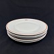 Diameter 24 cm.Set of 5 nice dinner plates with rust red border and logo from D/S Jutlandia ...