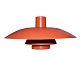 Poul Henningsen, PH 4/3 Lamp, orange with wire and socketModern Danish, ...
