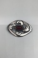 Early Georg Jensen Silver Brooch No 11, Amber (1904-08) Measures 4 cm x 5.6 cm (1.57 inch x 2.20 ...
