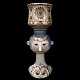 Bjørn Wiinblad; A mulit coloured figurine vase in glazed earthenware.Signed monogram "V42 ...