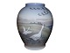 Large Royal Copenhagen vase with geese. The vase is decorated all the way around.&#8232;This ...