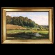 C. F. Aagaard, 1933-95, oil on canvasDanish landscapeSigned and dated 1886Visible size: ...