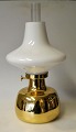 Koppel, Henning (1918 - 1981) Denmark: Petronella. For kerosene. Brass and opal glass. Height: ...