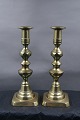 English pair of candlesticks of brass from about year 1880. They are in a good used condition ...
