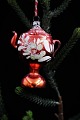 Old glass Christmas ornament / Christmas tree decoration from around 1930-40. (teapot) H:8 cm.