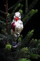 Rare old glass Christmas ornament / Christmas tree decoration in the form of a parrot. H:11cm. ...