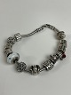 Vintage Pandora bracelet with charms and links, 925 sterling silver. Length: About 20 ...