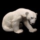 Bing & Grøndahl; A polar bear in porcelain #1857. Designed by Knud Kyhn. First. H. 20,5 cm. ...